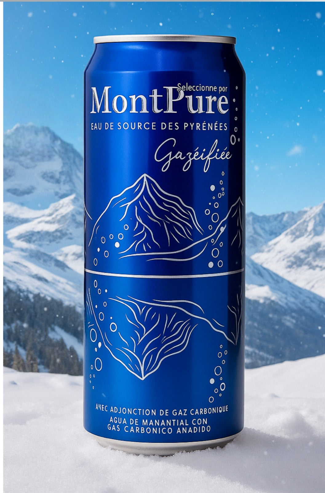 CANETTE MONT PURE EAU GAZEUSE ALU 330ML Pack de 24 unités